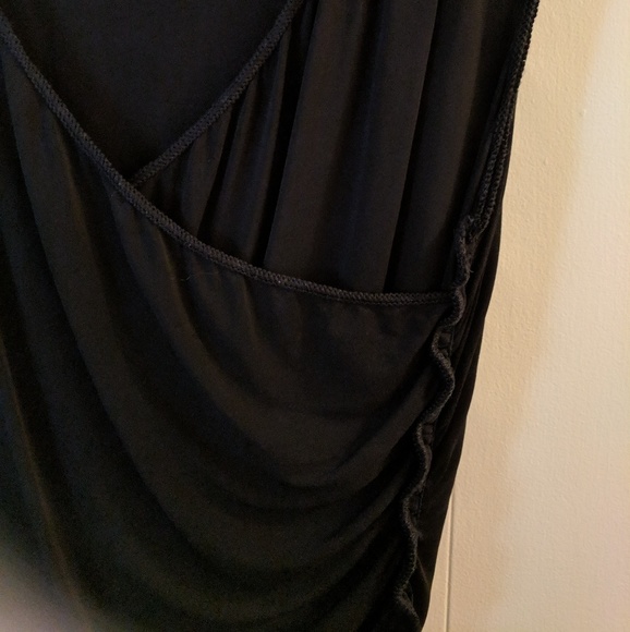 🌟Max studio Black Faux Wrap V-neck Top - Picture 6 of 7